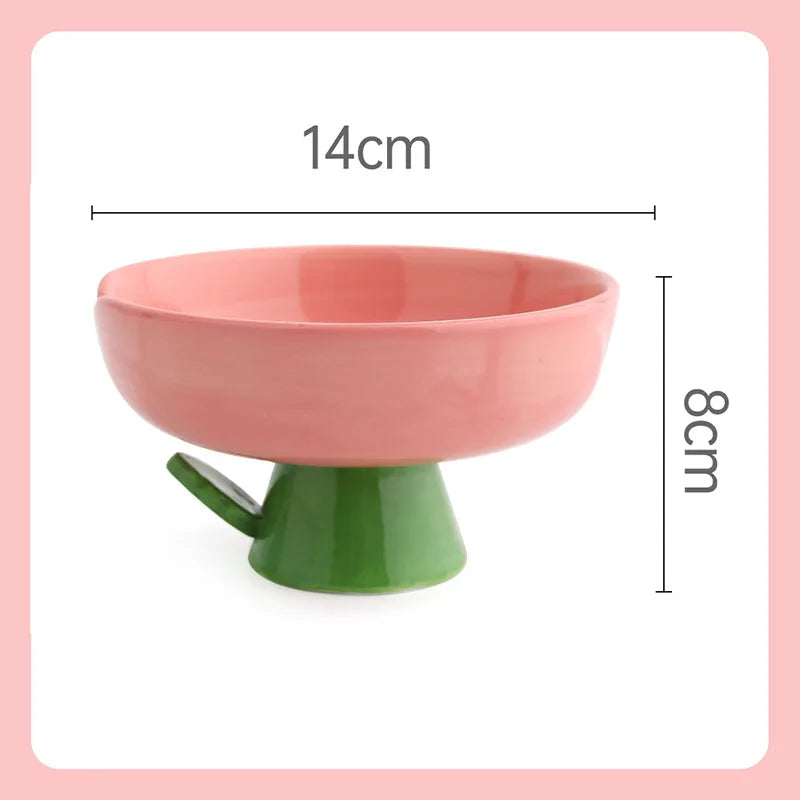 Cute Cat Raised/Elevated Feed Bowls
