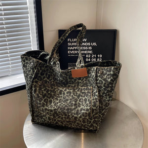 Leopard Print (Canvas) Beach Bags