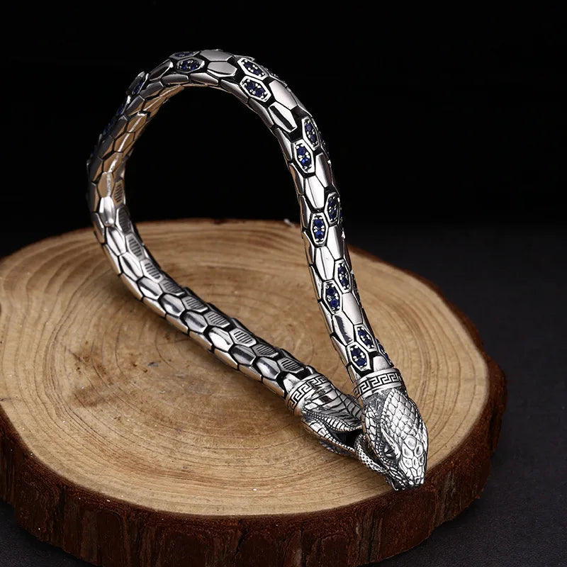 Couple S925 Sterling Snake Bracelet