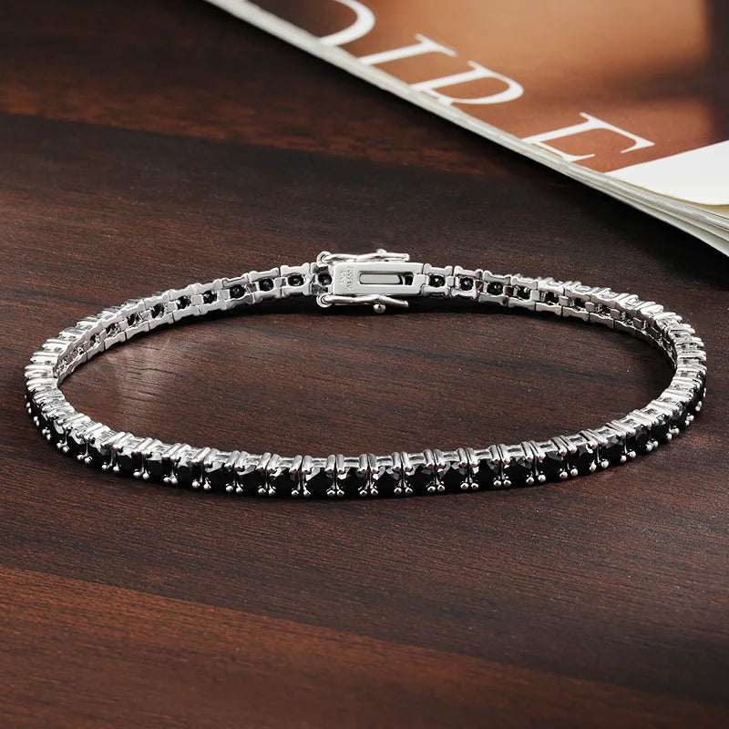 Black Moissanite (Sterling) Bracelet