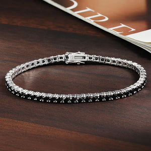 Black Moissanite (Sterling) Bracelet