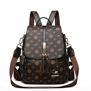 Leather Ladies (Kangaroo/Design) Backpack
