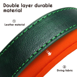 Customized Leather ID Dog Collar