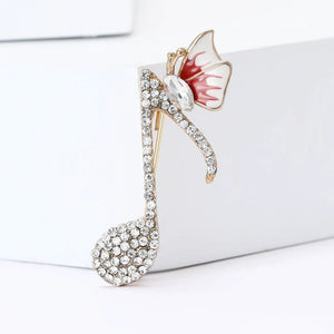Musician Butterfly Brooch