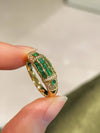 EMERALD/DIAMOND (925 Silver) Jewelry Set