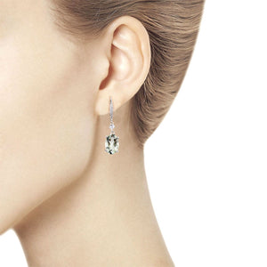 Natural Amethyst Gemstone - Drop Earrings