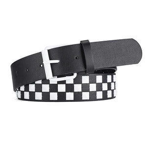 Checker Style Leather Belts
