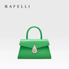 BAFELLI Mini Green Leather Handbag
