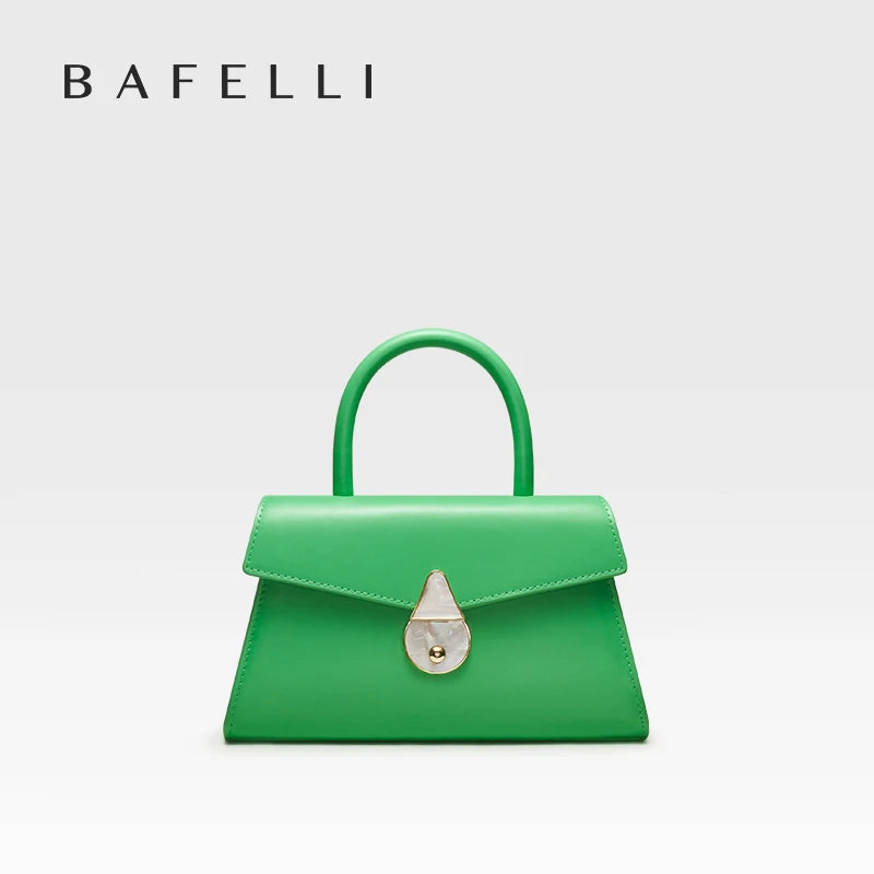 BAFELLI Mini Green Leather Handbag