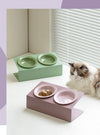 Pet Double Ceramic Bowls (with Stand)(USA)