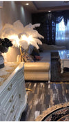 Ostrich Feather Floor Lamps (Certified)
