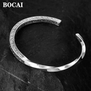 Twist (S925 Silver) Men's Bracelet