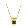 NECKLACE 18k Gold (Malachite Lapis) Gemstone