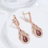 Red Rose Gold - Crystal Earrings