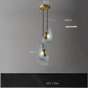 Designer (Blue/Glass) Chandelier