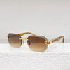 Rimless Square UV400 Sunglasses