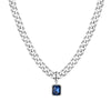 Cuban (Blue Stone) Stainless Necklace