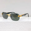 Rimless Square UV400 Sunglasses