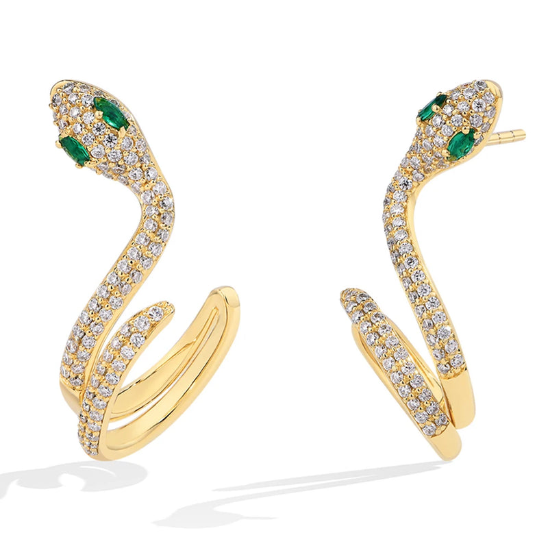 Snake S925 Moissanite Earrings