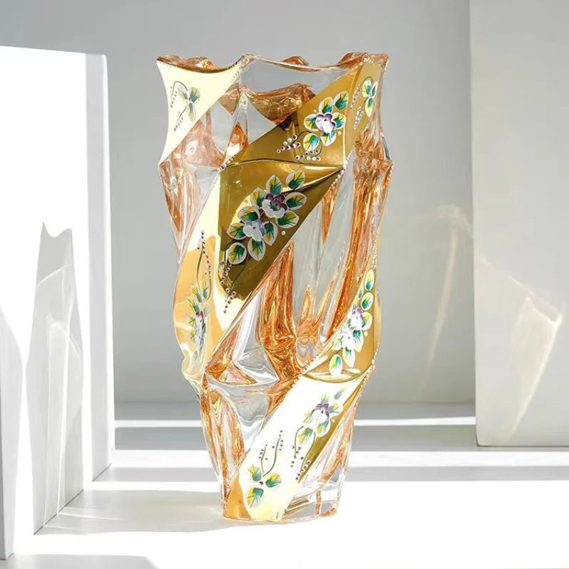 European Crystal Glass Vase
