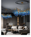 Classic Blue/Gold Lustre Chandelier