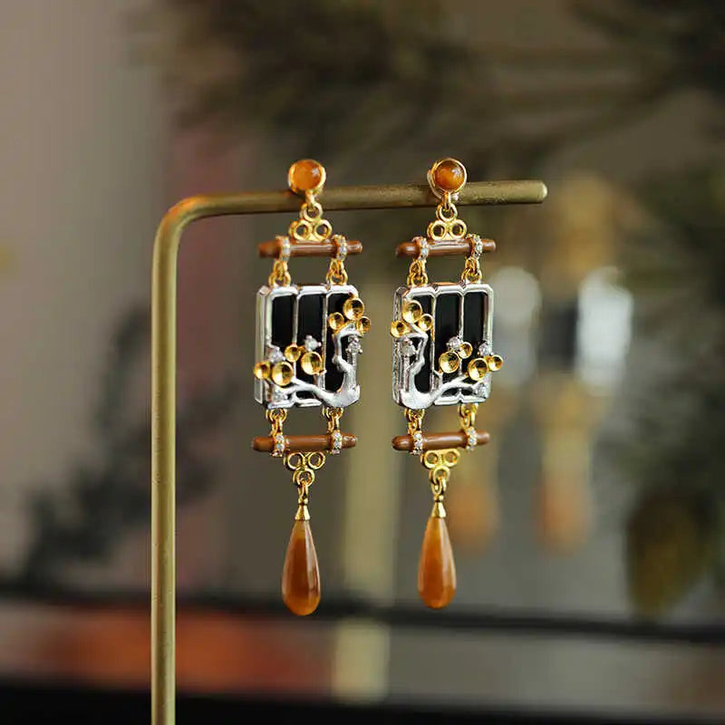 Antique/Oriental Design "Mosong Danqing" Earrings