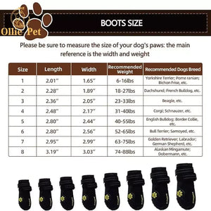 Reflective Dog Shoes (Waterproof Anti-Slip)