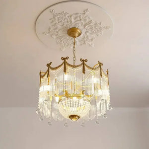 French Tassel (Copper) Crystal Chandelier