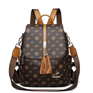 Leather Ladies (Kangaroo/Design) Backpack