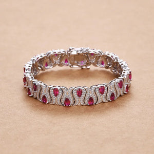 Emerald/Ruby Gem (Sterling) Bracelets