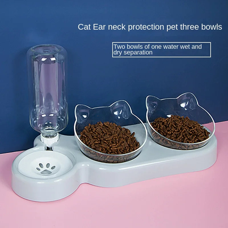 Pet Elevated Cat Bowls (Double)