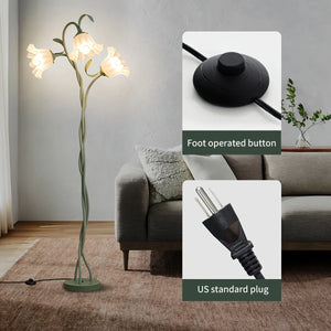 Modern Art Flower Floor Lamp (flexible arms) (USA)