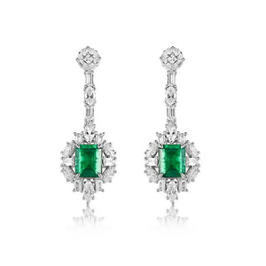 Emerald/Vintage (100% 925 Sterling Silver) Earrings