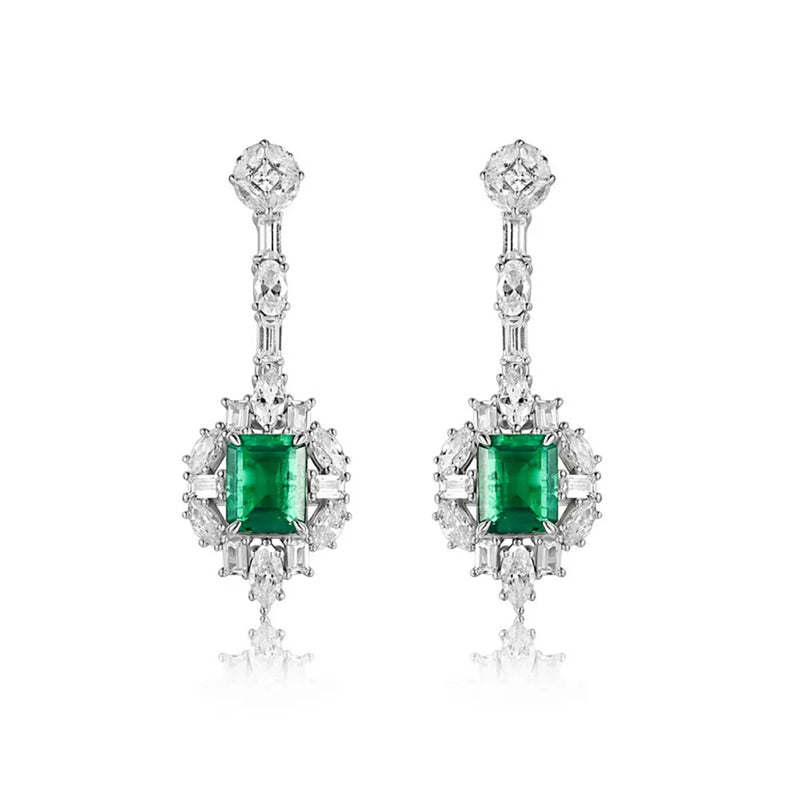 Emerald/Vintage (100% 925 Sterling Silver) Earrings