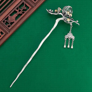 Peach Crystal (S925 Sterling) Hair Stick