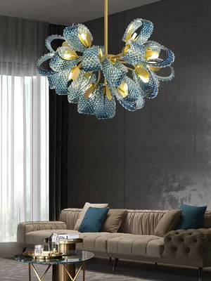 Designer (Blue/Glass) Chandelier