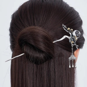 Peach Crystal (S925 Sterling) Hair Stick
