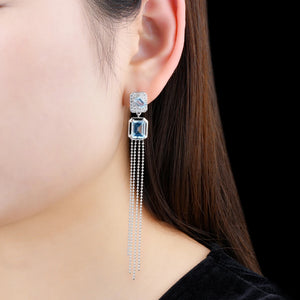Sky Blue Topaz - Sterling Earrings