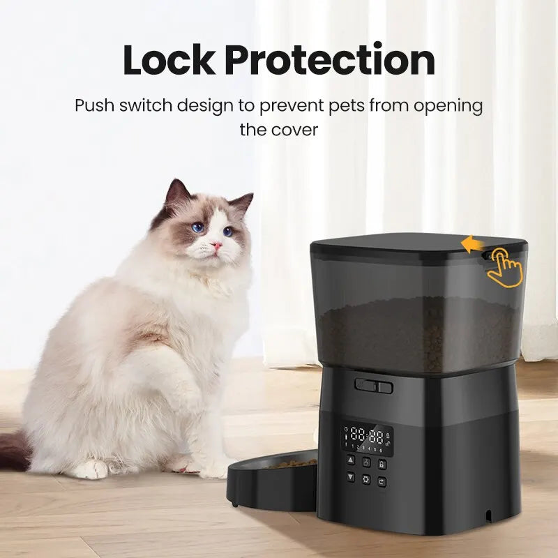 ROJECO (Automatic 2L) Pet Feeder (USA/EU Plugs) Black/White