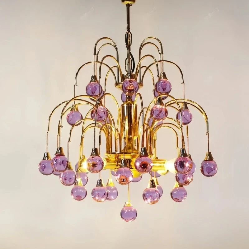Italian Droplet (Purple/Red) Chandelier