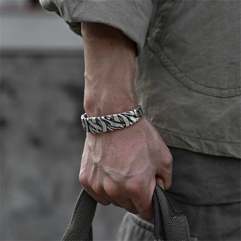 Braided Mens Cuff Bracelet