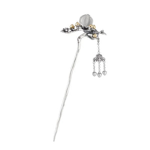 Peach Crystal (S925 Sterling) Hair Stick
