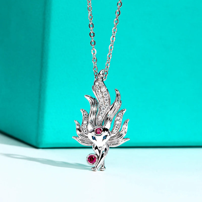 Nine-Tailed Fox Sterling Necklace