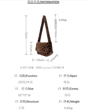 Leopard Fur Design Handbags