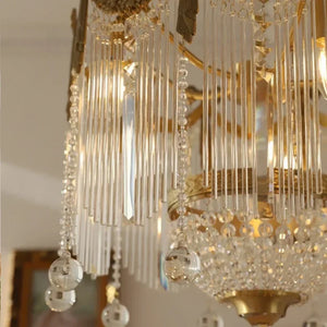 French Tassel (Copper) Crystal Chandelier