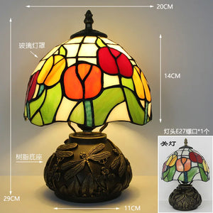 French Table Lamps (Stained Glass)