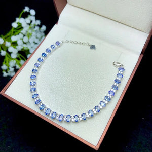 Silver (S925) Tanzanite Bracelet