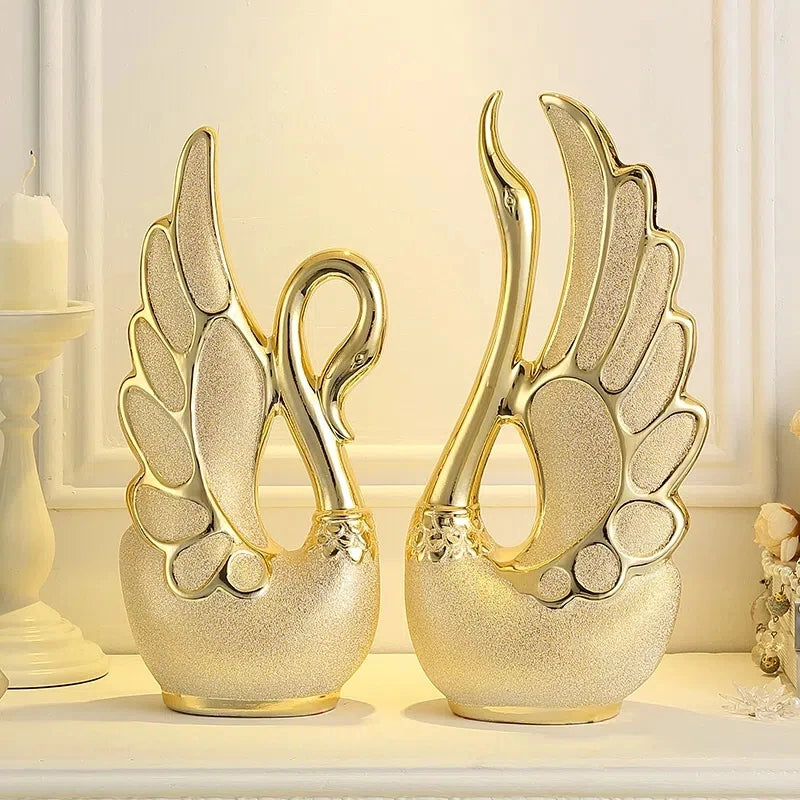 Golden Swans (2pcs) Decor