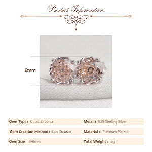 Rose Cut Pink Sterling Earrings (1.5ct)