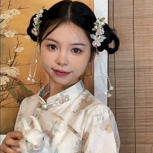 Butterfly Flower Hairclips (1pair)